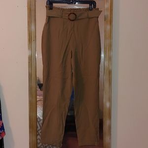 NWOT Women's LC Lauren Conrad Olive Green Slacks; size Medium